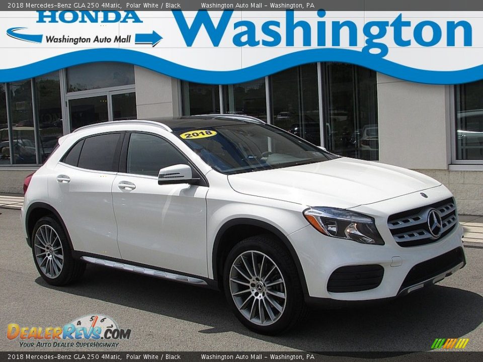 2018 Mercedes-Benz GLA 250 4Matic Polar White / Black Photo #1