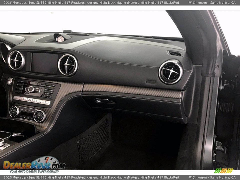 2016 Mercedes-Benz SL 550 Mille Miglia 417 Roadster designo Night Black Magno (Matte) / Mille Miglia 417 Black/Red Photo #26