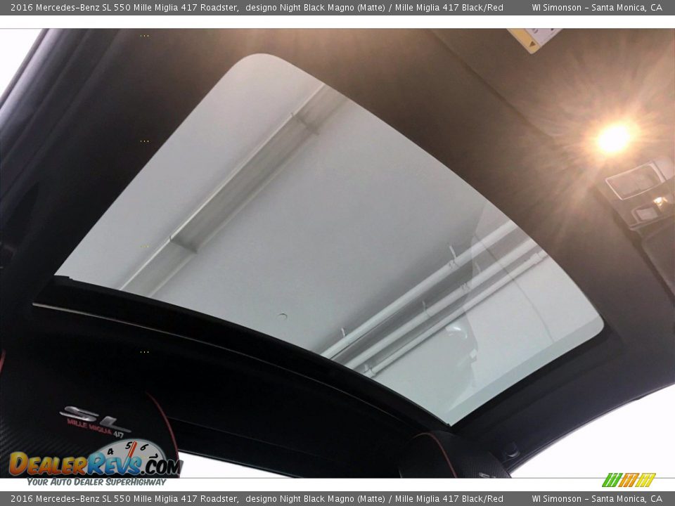 2016 Mercedes-Benz SL 550 Mille Miglia 417 Roadster designo Night Black Magno (Matte) / Mille Miglia 417 Black/Red Photo #27