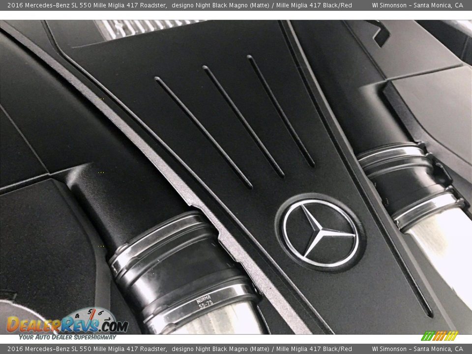 2016 Mercedes-Benz SL 550 Mille Miglia 417 Roadster designo Night Black Magno (Matte) / Mille Miglia 417 Black/Red Photo #29