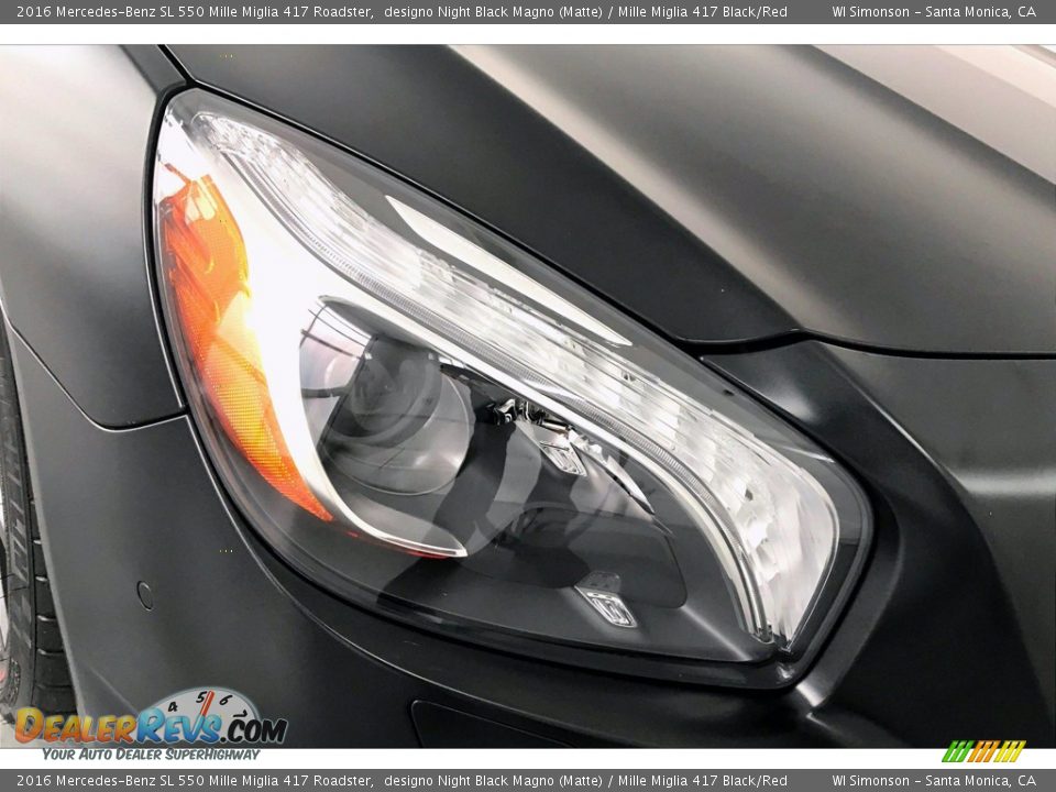 2016 Mercedes-Benz SL 550 Mille Miglia 417 Roadster designo Night Black Magno (Matte) / Mille Miglia 417 Black/Red Photo #30