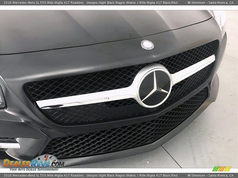 2016 Mercedes-Benz SL 550 Mille Miglia 417 Roadster designo Night Black Magno (Matte) / Mille Miglia 417 Black/Red Photo #31
