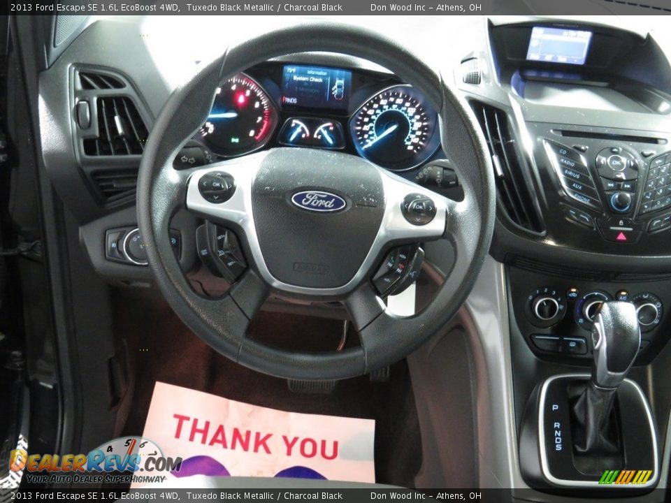 2013 Ford Escape SE 1.6L EcoBoost 4WD Tuxedo Black Metallic / Charcoal Black Photo #30