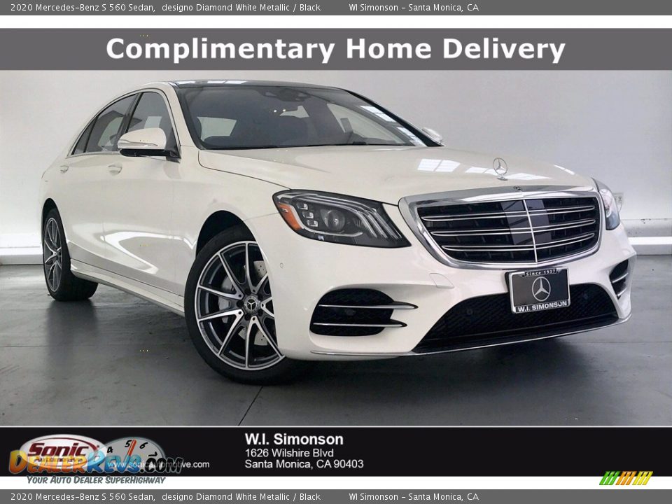 2020 Mercedes-Benz S 560 Sedan designo Diamond White Metallic / Black Photo #1