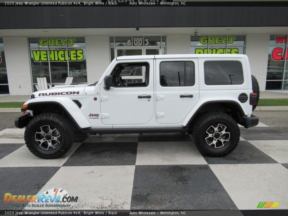 2020 Jeep Wrangler Unlimited Rubicon 4x4 Bright White / Black Photo #1