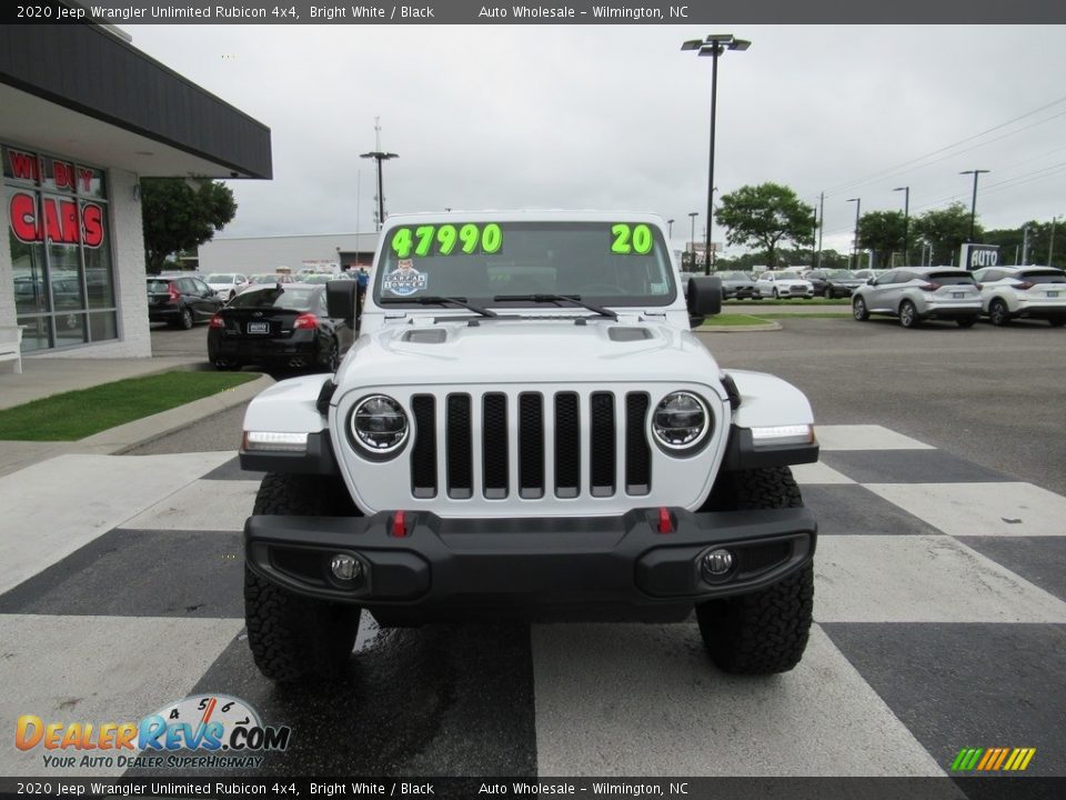 2020 Jeep Wrangler Unlimited Rubicon 4x4 Bright White / Black Photo #2