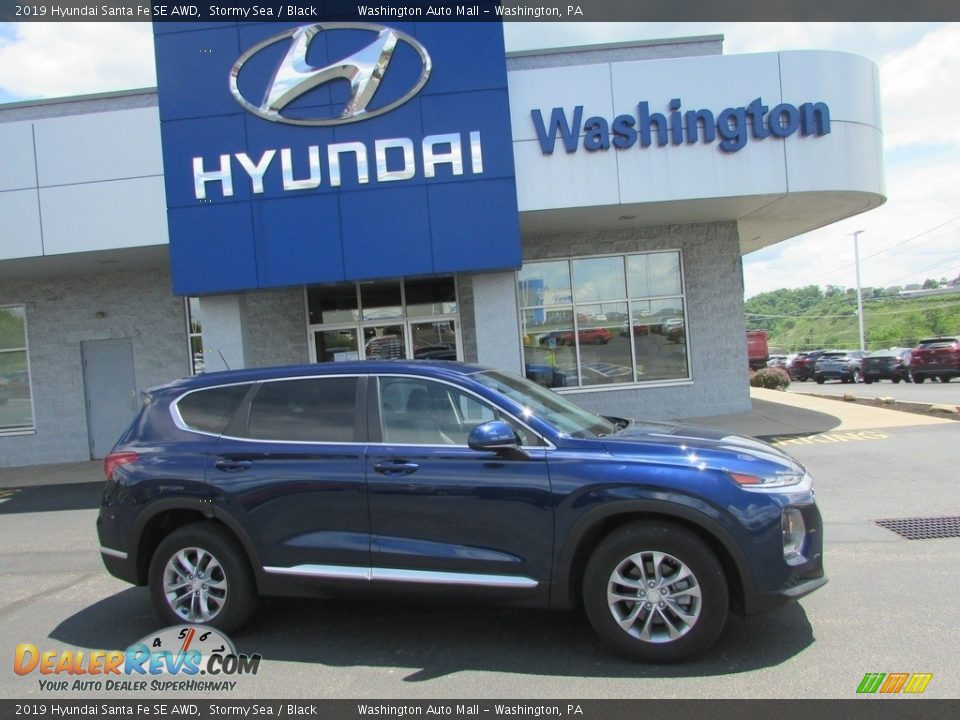 2019 Hyundai Santa Fe SE AWD Stormy Sea / Black Photo #2