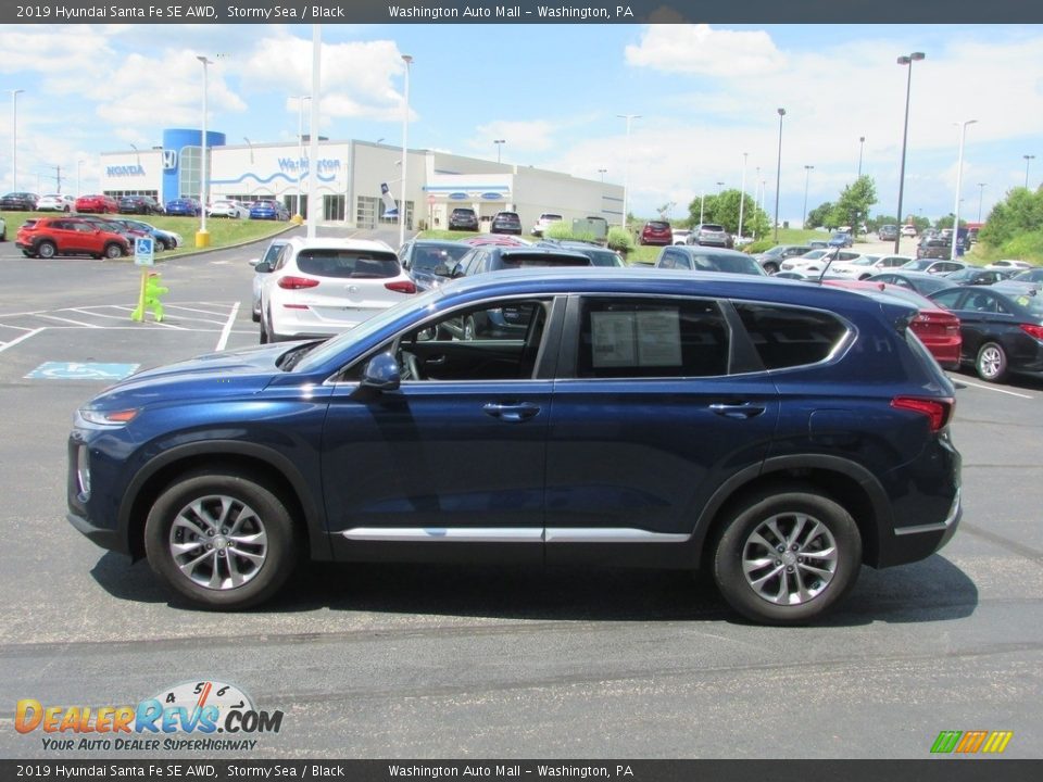 2019 Hyundai Santa Fe SE AWD Stormy Sea / Black Photo #6
