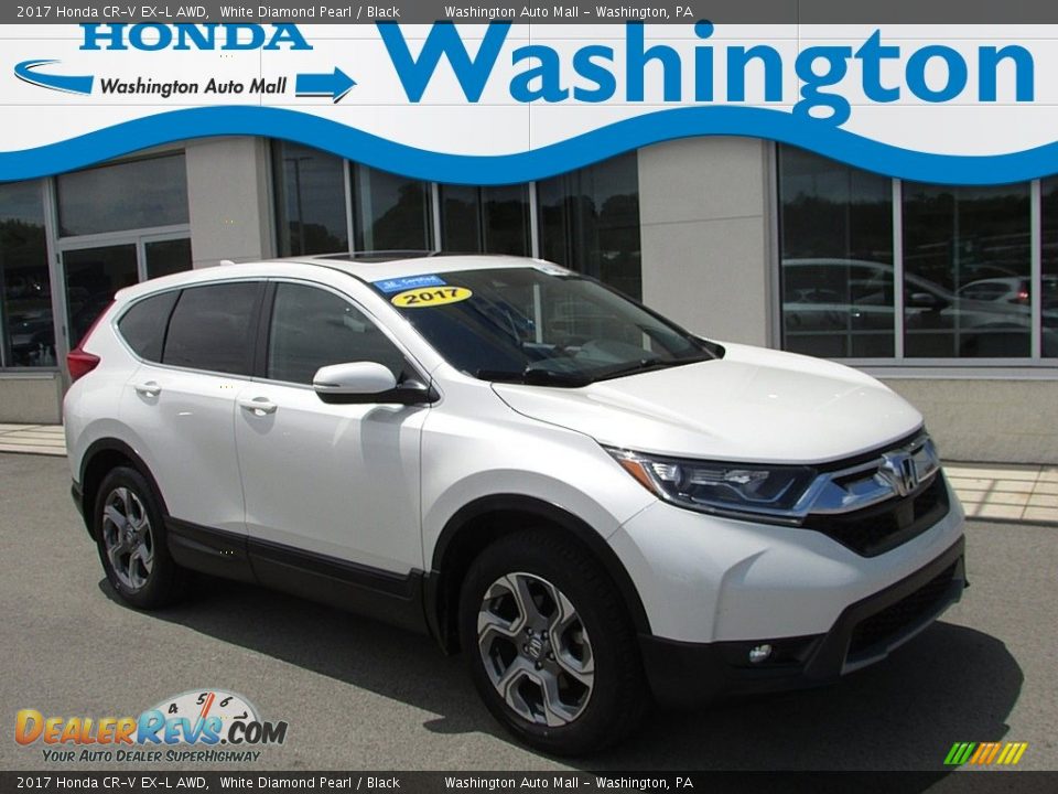 2017 Honda CR-V EX-L AWD White Diamond Pearl / Black Photo #1