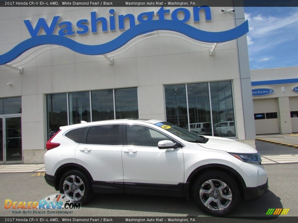 2017 Honda CR-V EX-L AWD White Diamond Pearl / Black Photo #2