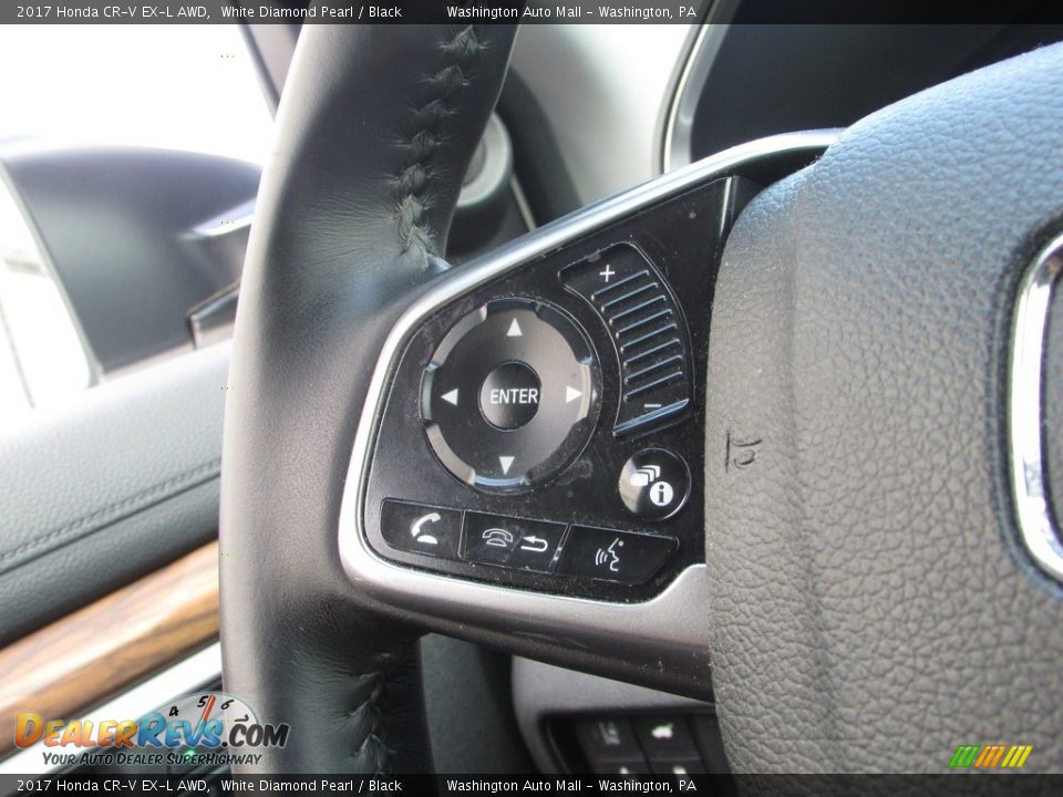2017 Honda CR-V EX-L AWD White Diamond Pearl / Black Photo #23