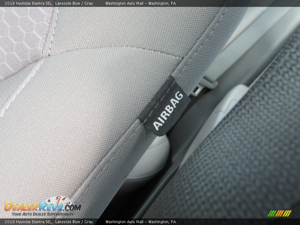 2019 Hyundai Elantra SEL Lakeside Blue / Gray Photo #13