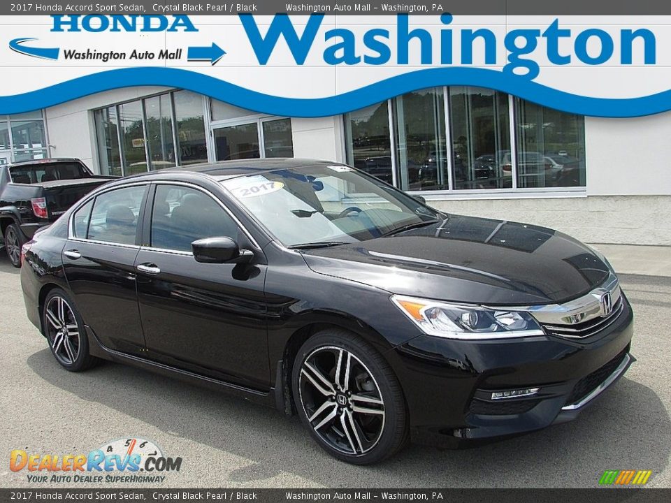 2017 Honda Accord Sport Sedan Crystal Black Pearl / Black Photo #1
