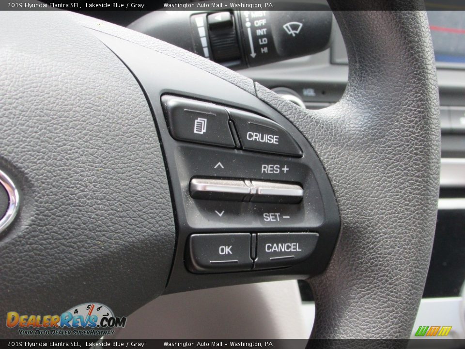 2019 Hyundai Elantra SEL Lakeside Blue / Gray Photo #20