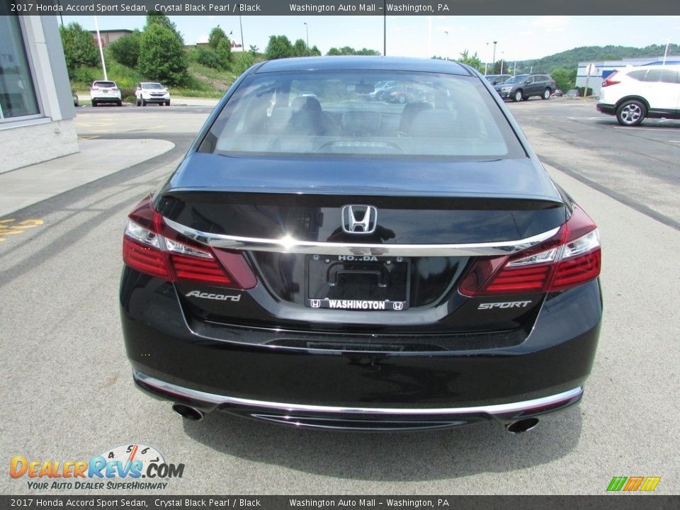 2017 Honda Accord Sport Sedan Crystal Black Pearl / Black Photo #7