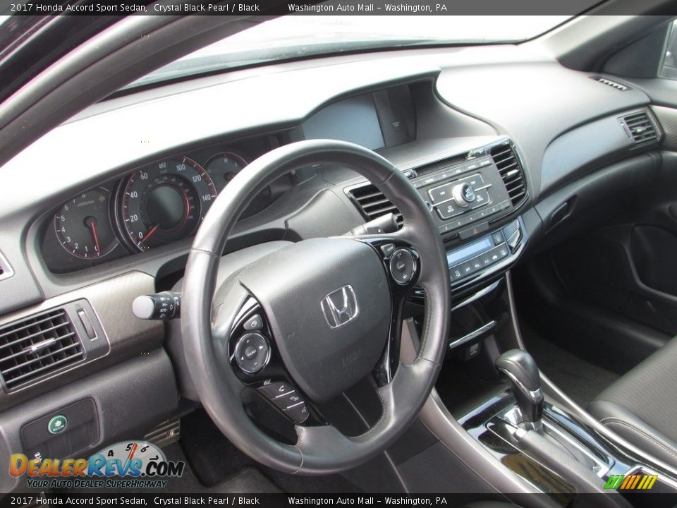 2017 Honda Accord Sport Sedan Crystal Black Pearl / Black Photo #10