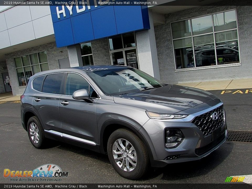 2019 Hyundai Santa Fe SE AWD Machine Gray / Black Photo #1