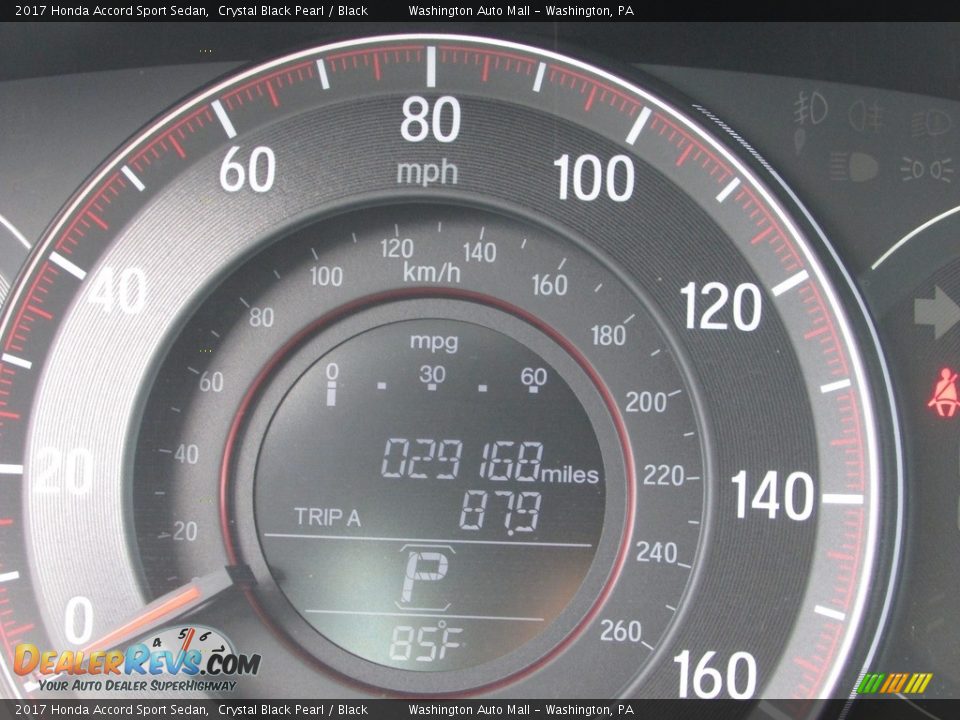 2017 Honda Accord Sport Sedan Crystal Black Pearl / Black Photo #25