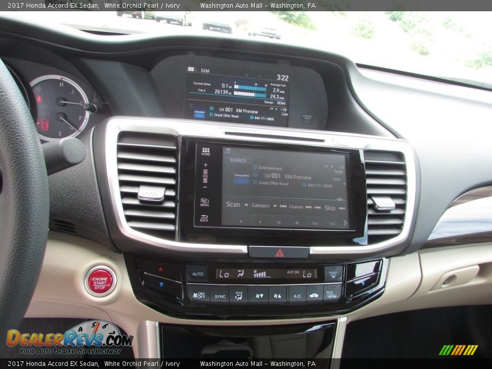 2017 Honda Accord EX Sedan White Orchid Pearl / Ivory Photo #19