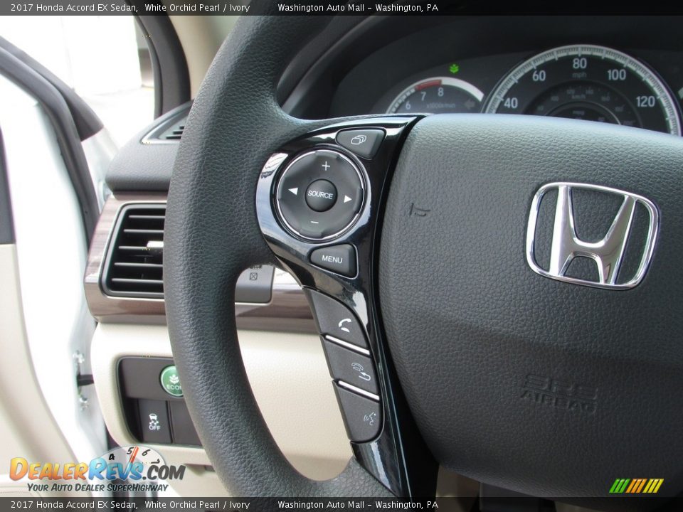 2017 Honda Accord EX Sedan White Orchid Pearl / Ivory Photo #22
