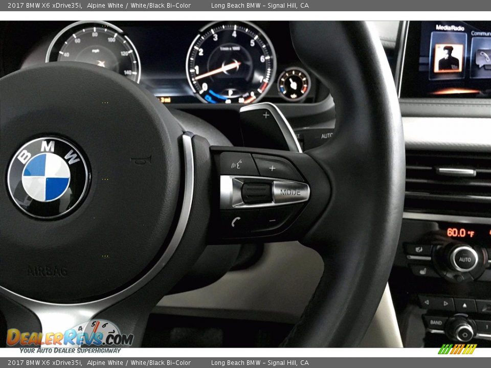 2017 BMW X6 xDrive35i Alpine White / White/Black Bi-Color Photo #19