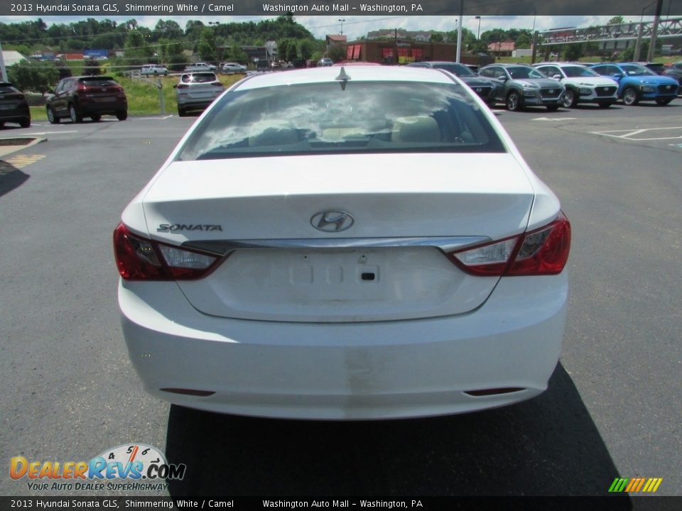 2013 Hyundai Sonata GLS Shimmering White / Camel Photo #7