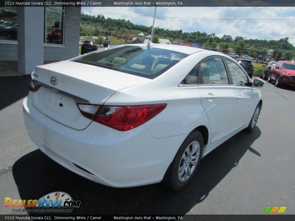 2013 Hyundai Sonata GLS Shimmering White / Camel Photo #8
