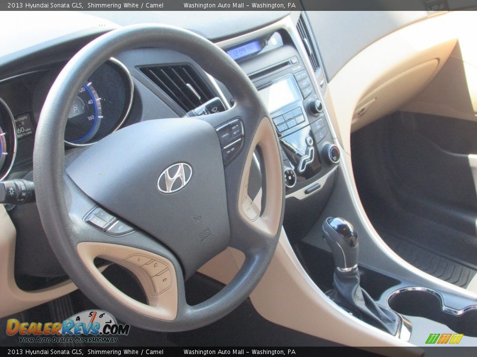 2013 Hyundai Sonata GLS Shimmering White / Camel Photo #9