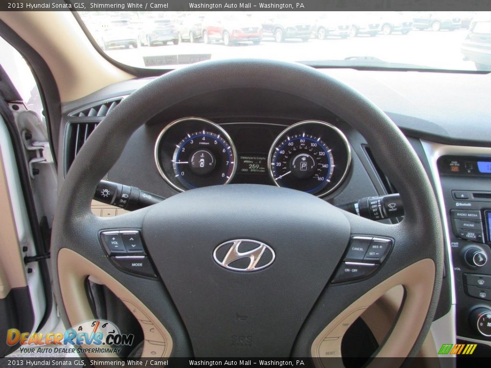 2013 Hyundai Sonata GLS Shimmering White / Camel Photo #14