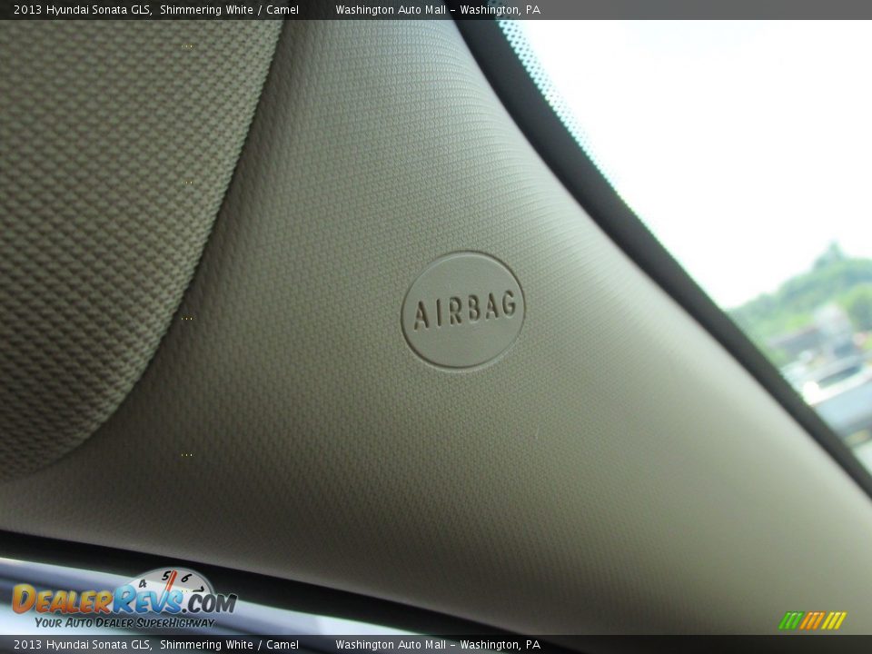 2013 Hyundai Sonata GLS Shimmering White / Camel Photo #16