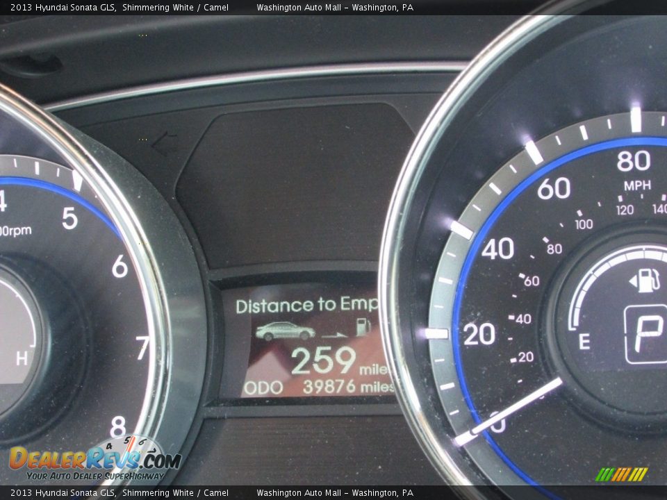 2013 Hyundai Sonata GLS Shimmering White / Camel Photo #25