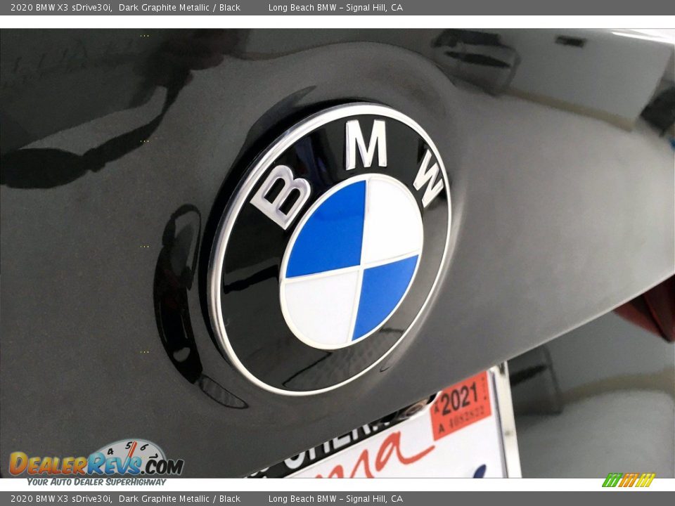 2020 BMW X3 sDrive30i Dark Graphite Metallic / Black Photo #34