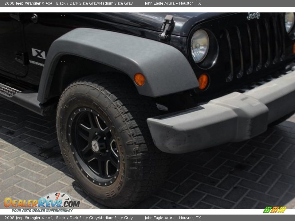 2008 Jeep Wrangler X 4x4 Black / Dark Slate Gray/Medium Slate Gray Photo #11