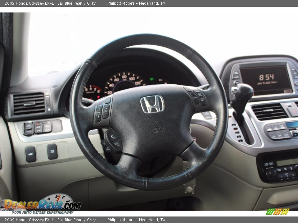 2009 Honda Odyssey EX-L Bali Blue Pearl / Gray Photo #27