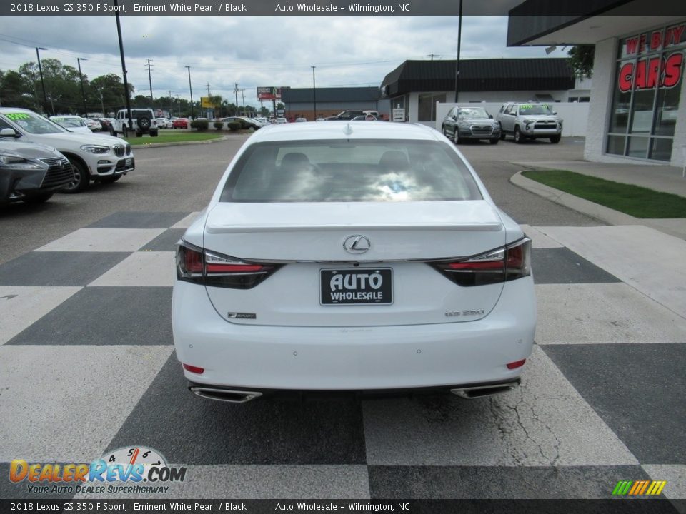 2018 Lexus GS 350 F Sport Eminent White Pearl / Black Photo #4