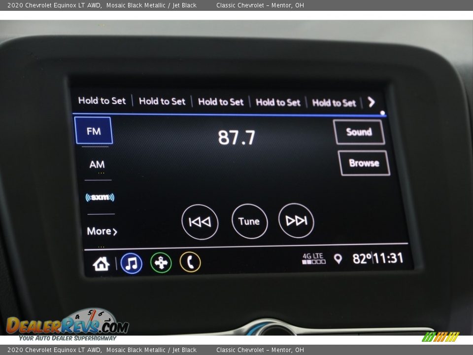 2020 Chevrolet Equinox LT AWD Mosaic Black Metallic / Jet Black Photo #9