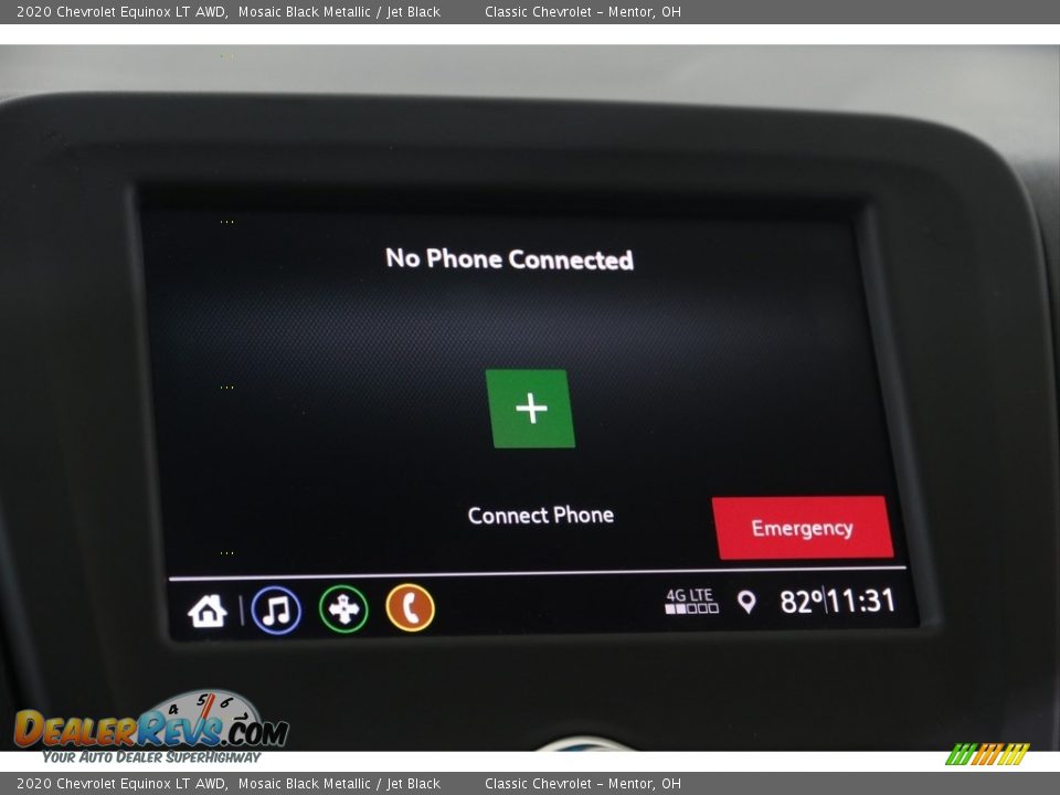 2020 Chevrolet Equinox LT AWD Mosaic Black Metallic / Jet Black Photo #10