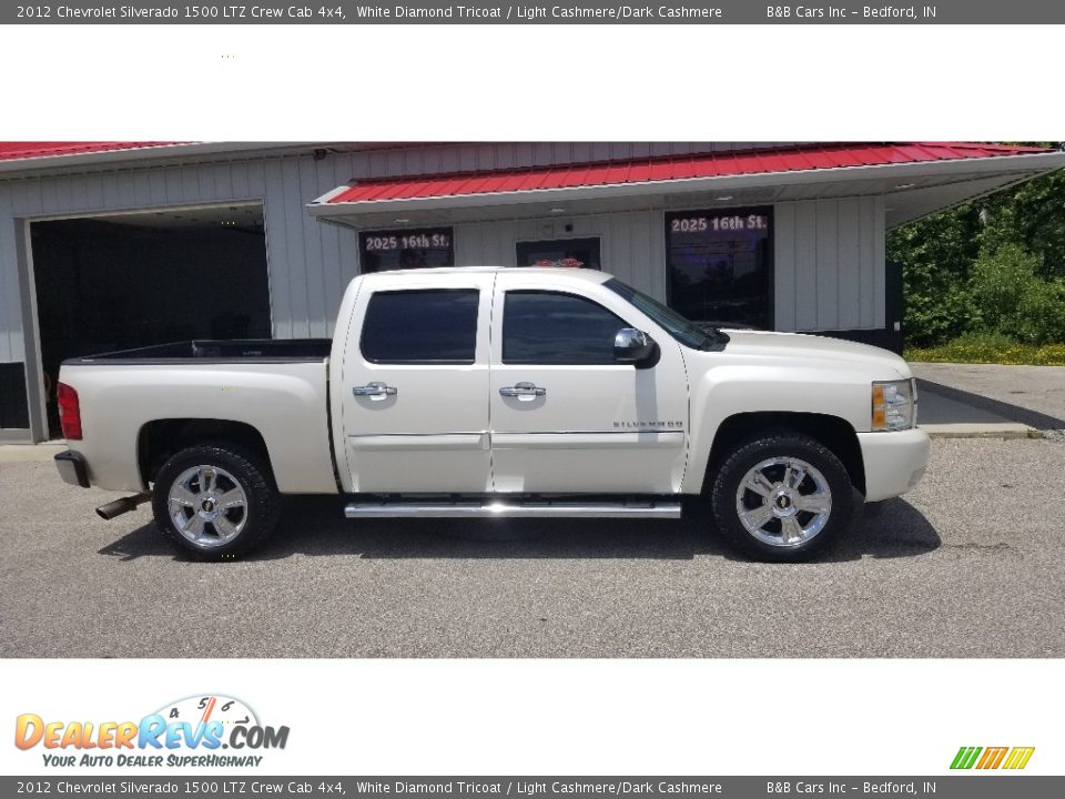 2012 Chevrolet Silverado 1500 LTZ Crew Cab 4x4 White Diamond Tricoat / Light Cashmere/Dark Cashmere Photo #1