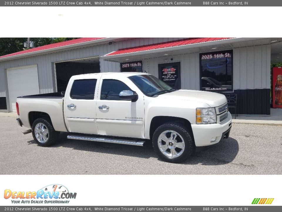 2012 Chevrolet Silverado 1500 LTZ Crew Cab 4x4 White Diamond Tricoat / Light Cashmere/Dark Cashmere Photo #2