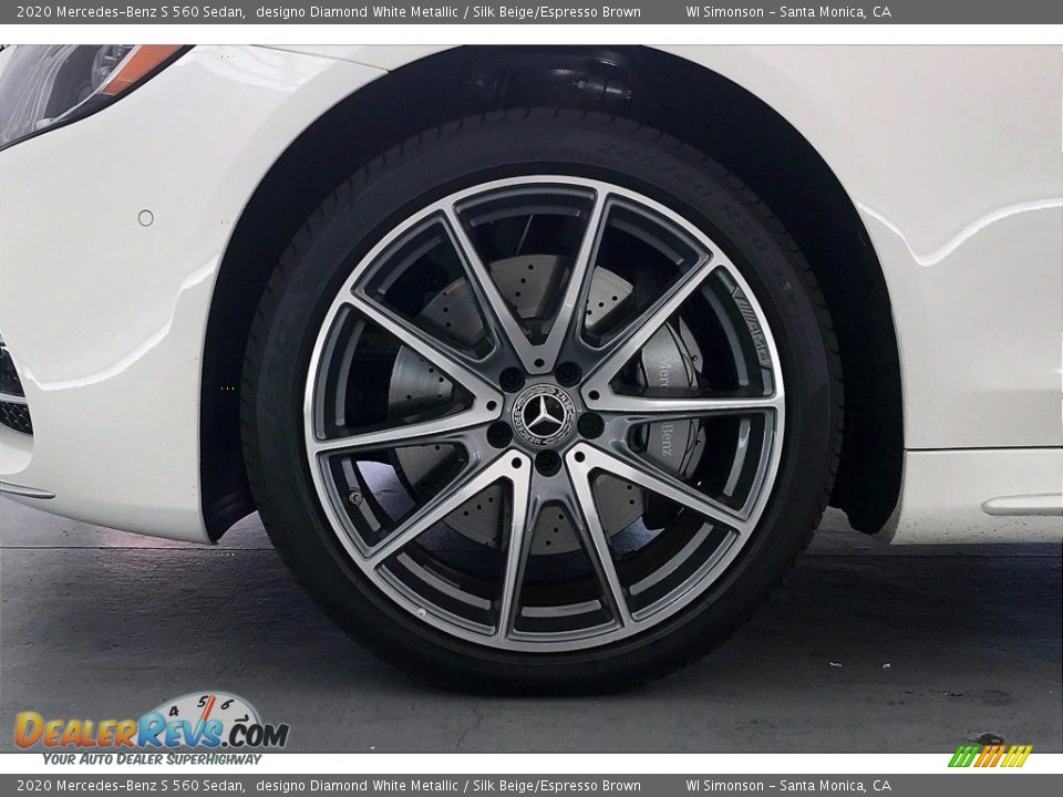 2020 Mercedes-Benz S 560 Sedan designo Diamond White Metallic / Silk Beige/Espresso Brown Photo #9