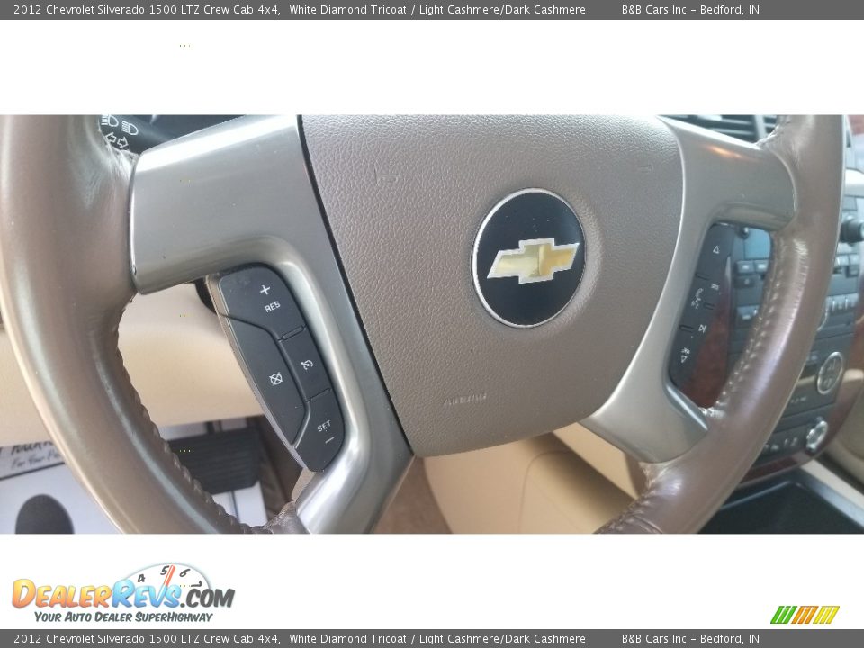 2012 Chevrolet Silverado 1500 LTZ Crew Cab 4x4 White Diamond Tricoat / Light Cashmere/Dark Cashmere Photo #15