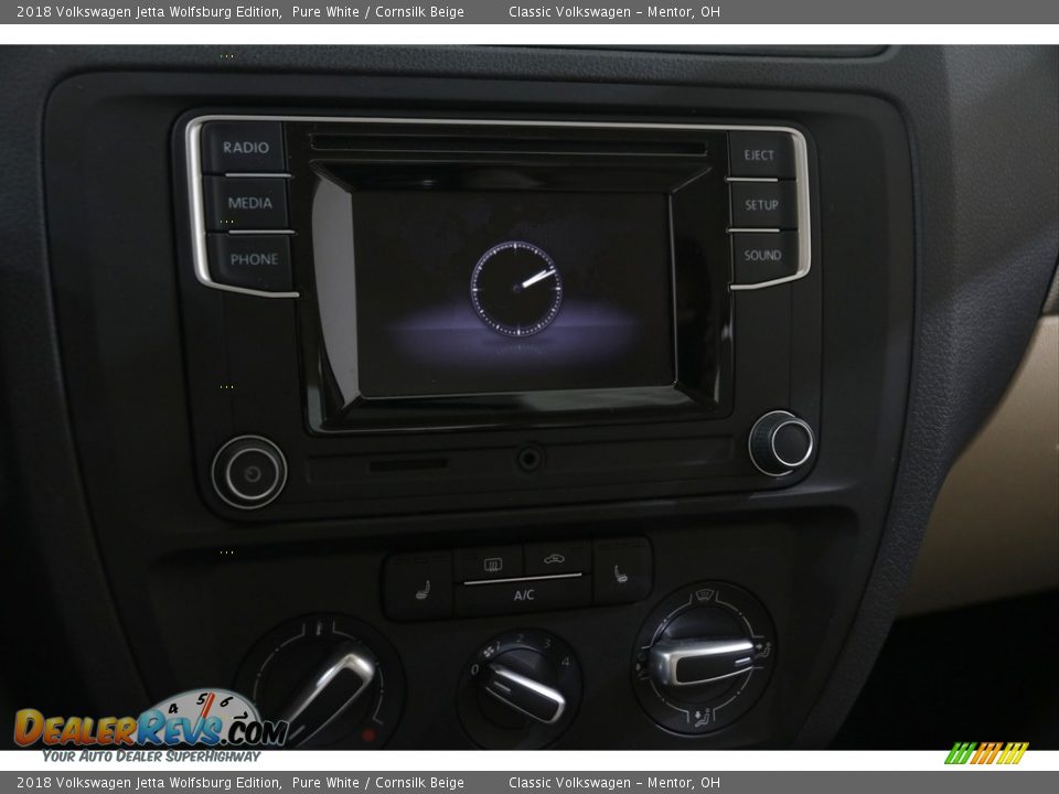 2018 Volkswagen Jetta Wolfsburg Edition Pure White / Cornsilk Beige Photo #10