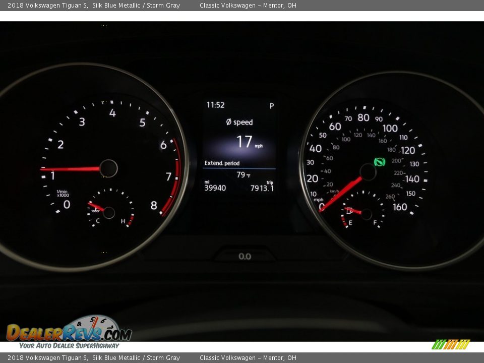2018 Volkswagen Tiguan S Silk Blue Metallic / Storm Gray Photo #8