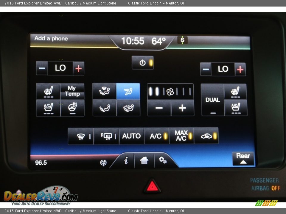 2015 Ford Explorer Limited 4WD Caribou / Medium Light Stone Photo #14