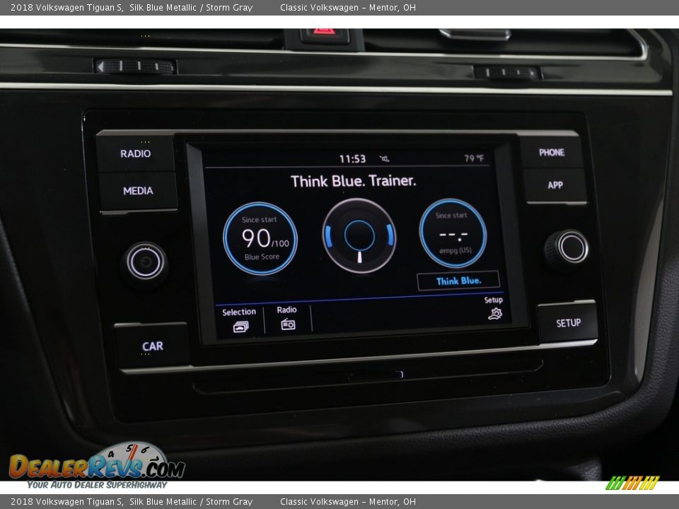 2018 Volkswagen Tiguan S Silk Blue Metallic / Storm Gray Photo #12