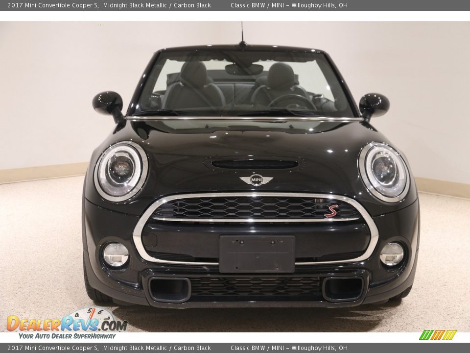 2017 Mini Convertible Cooper S Midnight Black Metallic / Carbon Black Photo #3