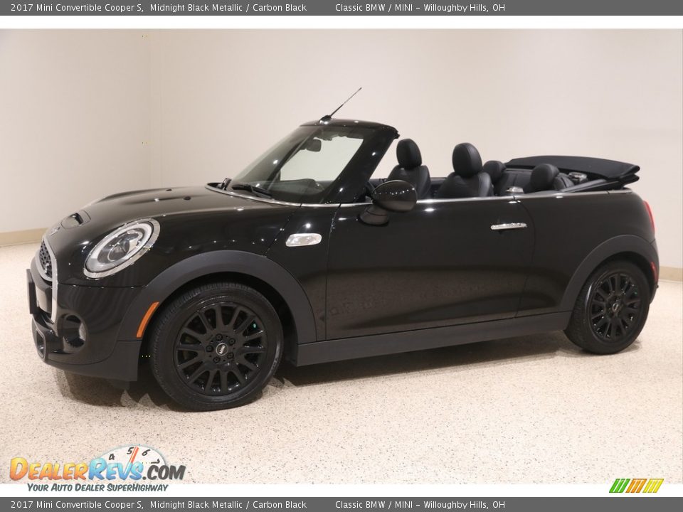 2017 Mini Convertible Cooper S Midnight Black Metallic / Carbon Black Photo #4