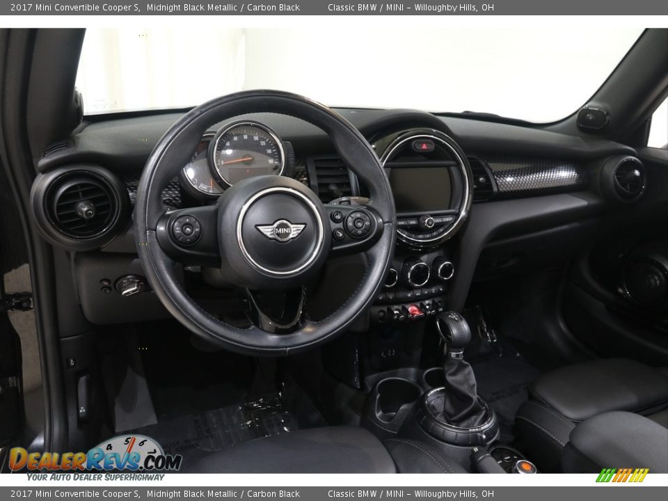 2017 Mini Convertible Cooper S Midnight Black Metallic / Carbon Black Photo #7