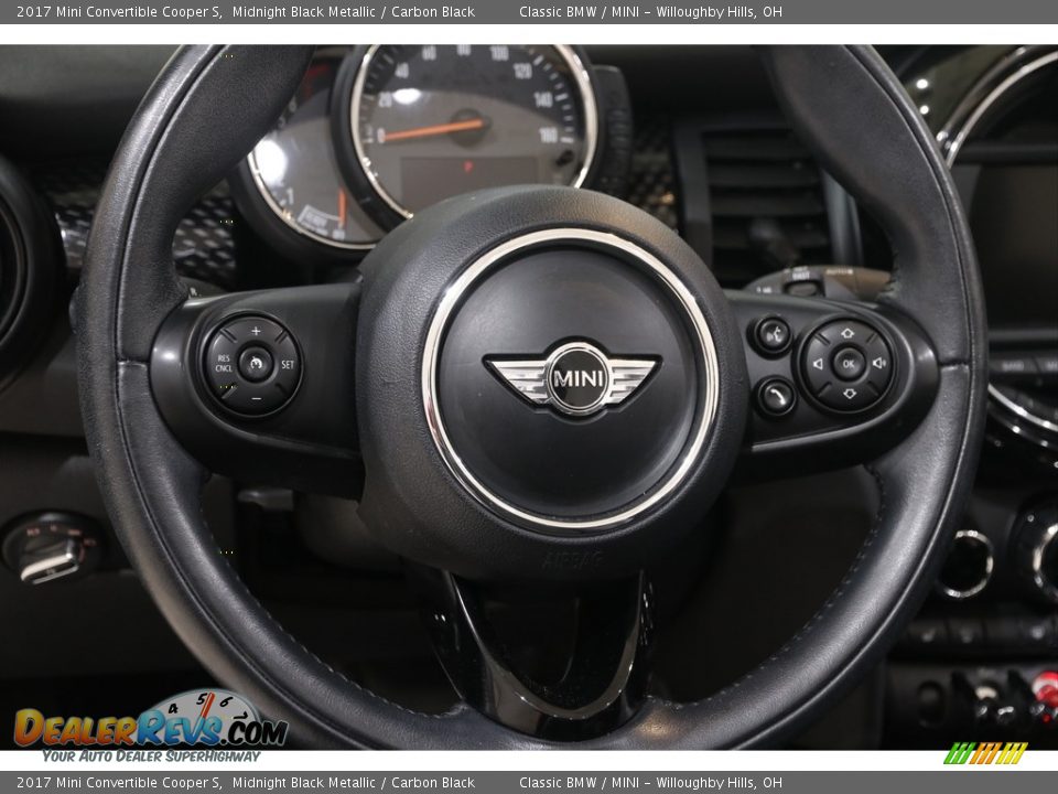 2017 Mini Convertible Cooper S Midnight Black Metallic / Carbon Black Photo #8