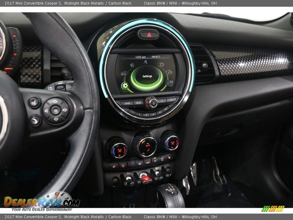 2017 Mini Convertible Cooper S Midnight Black Metallic / Carbon Black Photo #10